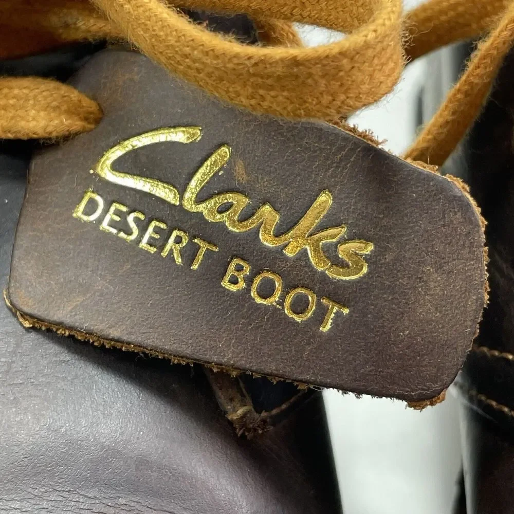 Clarks Original Desert Boot Men's 8 Brown Beeswax Leather Lace Up Comfort Shoes
